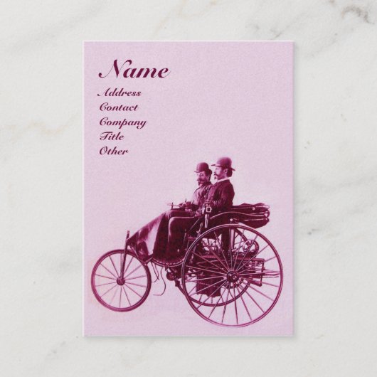Carte De Visite AUTO REPAIR AUTOMOGRAM rose violet or (Devant)