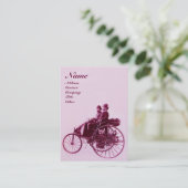 Carte De Visite AUTO REPAIR AUTOMOGRAM rose violet or (Debout devant)