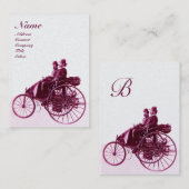 Carte De Visite AUTO RÉPARATION AUTOMOBILE MONOGRAM perle violet b (Devant / Derrière)