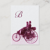 Carte De Visite AUTO RÉPARATION AUTOMOBILE MONOGRAM perle violet b (Dos)