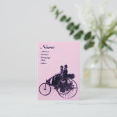 Carte De Visite AUTO RÉPARATION AUTOMOBILE MONOGRAM rose bleu (Debout devant)