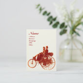 Carte De Visite AUTO RÉPARATION AUTOMOBILE MONOGRAMME sépia blanc  (Debout devant)