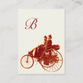 Carte De Visite AUTO RÉPARATION AUTOMOBILE MONOGRAMME sépia blanc  (Dos)