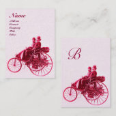 Carte De Visite AUTO RÉPARATION AUTOMOGRAMME MONOGRAM fuchsia or (Devant / Derrière)