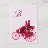 Carte De Visite AUTO RÉPARATION AUTOMOGRAMME MONOGRAM fuchsia or (Dos)