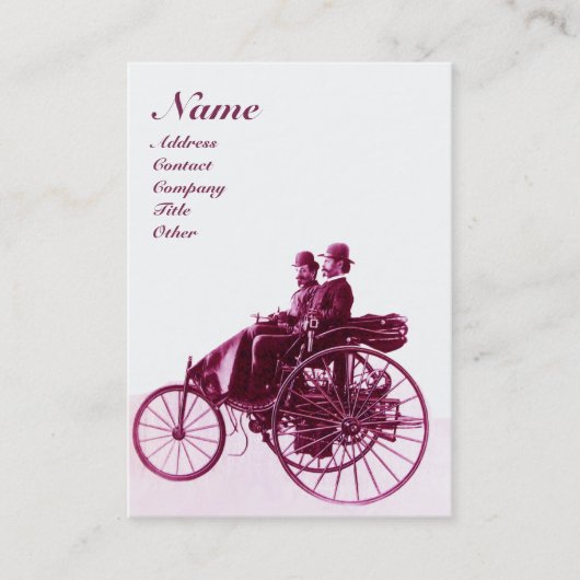 Carte De Visite AUTO RÉPARATION AUTOMOGRAMME violet blanc (Devant)