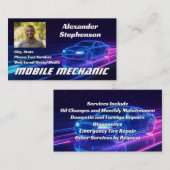Carte De Visite Auto réparation de voiture mécanique mobile photo  (Devant / Derrière)