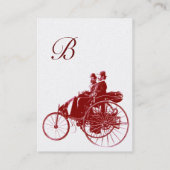 Carte De Visite AUTO RÉPARATION MONOGRAMME AUTOMOBILE or rouge bru (Dos)