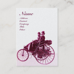 Carte De Visite AUTO RÉPARATION MONOGRAMME AUTOMOBILE Purple White