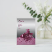 CARTE DE VISITE AUTO RÉPARATION MONOGRAMME AUTOMOGRAMME CHROME MÉT (Debout devant)