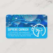 Carte De Visite Auto Service Soap Bubbles | Spray Bottle Logo (Devant)