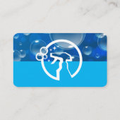 Carte De Visite Auto Service Soap Bubbles | Spray Bottle Logo (Dos)