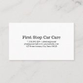 Carte De Visite Auto Services | Car Detailing | Soap Bubbles (Dos)