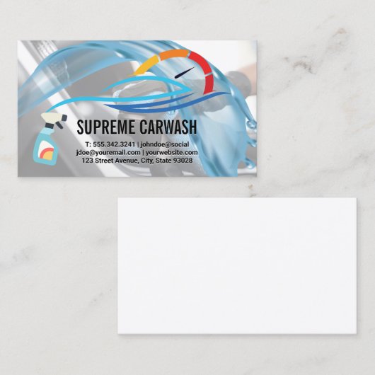 Carte De Visite Auto Services | Car Wash (Devant / Derrière)