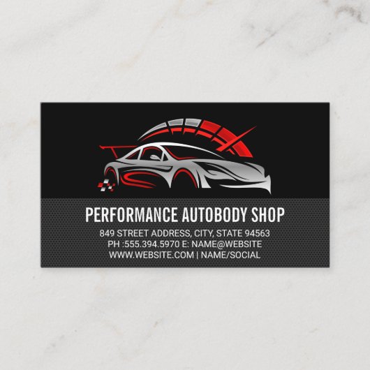 Carte De Visite Auto Services Logo | Car | Mechanic (Devant)