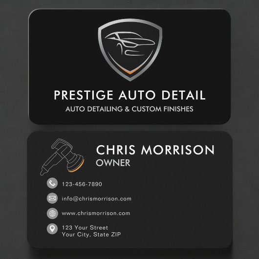 Carte De Visite Auto Spa Car Detailing Cleaning