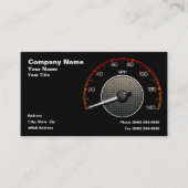 Carte De Visite Auto Speedometer contre l'Arrière - plan noir (Devant)