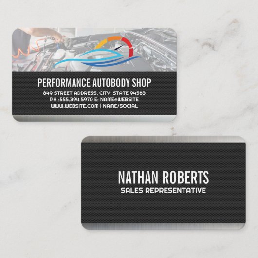 Carte De Visite Auto Sports Car Care | Mechanic Services (Devant / Derrière)