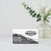 Carte De Visite Auto Tech Body Shop | Car Service Icons (Debout devant)