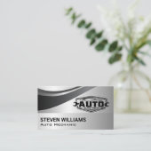 Carte De Visite Auto Tech Repair Services | Gray (Debout devant)