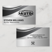 Carte De Visite Auto Tech Repair Services | Gray (Devant / Derrière)