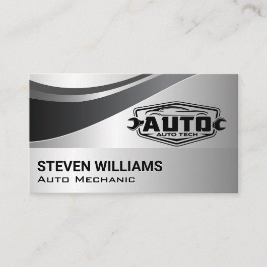 Carte De Visite Auto Tech Repair Services | Gray (Devant)