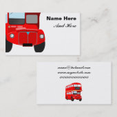 Carte De Visite Autobus rouge (Devant / Derrière)