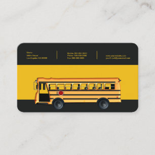 Carte De Visite Autobus scolaire