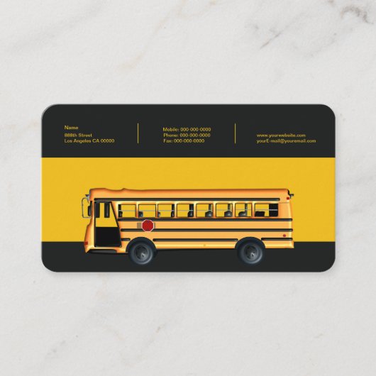 Carte De Visite Autobus scolaire (Devant)