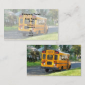 Carte De Visite Autobus scolaire garé (Devant / Derrière)