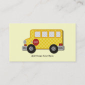 Carte De Visite Autobus scolaire jaune (Dos)