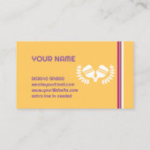 Carte De Visite Autocar à pickleball personnalisable jaune (Dos)