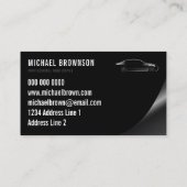 Carte De Visite Automauto noir conducteur de voiture (Dos)