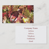 CARTE DE VISITE AUTOMNE (Devant / Derrière)
