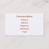 CARTE DE VISITE AUTOMNE (Dos)