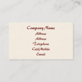 CARTE DE VISITE AUTOMNE (Dos)