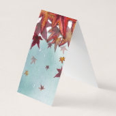 Carte De Visite Automne Automne Marcher Plier Signet Marqueurs (Dos)