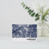 Carte De Visite Automne bleu (Debout devant)