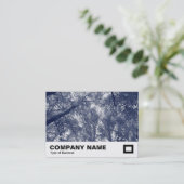 Carte De Visite Automne bleu (Debout devant)