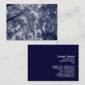 Carte De Visite Automne bleu (Devant / Derrière)