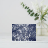 Carte De Visite Automne bleu (Debout devant)