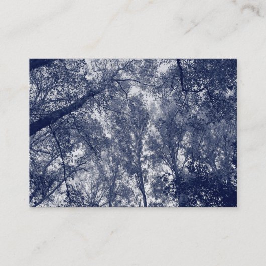 Carte De Visite Automne bleu (Devant)