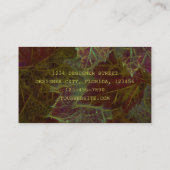 Carte De Visite Automne Bourgogne Or brillant Feuilles de l'érable (Dos)