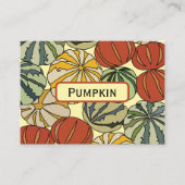 Carte De Visite Automne Citrouilles colorés (Devant)