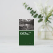 Carte De Visite Automne dans le parc - Vert foncé (Debout devant)