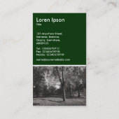 Carte De Visite Automne dans le parc - Vert foncé (Dos)