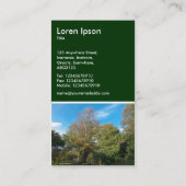 Carte De Visite Automne dans le parc - Vert foncé (Dos)