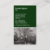 Carte De Visite Automne dans le parc - Vert foncé (Dos)