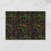 Carte De Visite Automne Feuilles Forêt Nature (Dos)