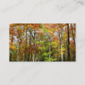 Carte De Visite Automne Forêt II Automne Paysage Photographie (Dos)